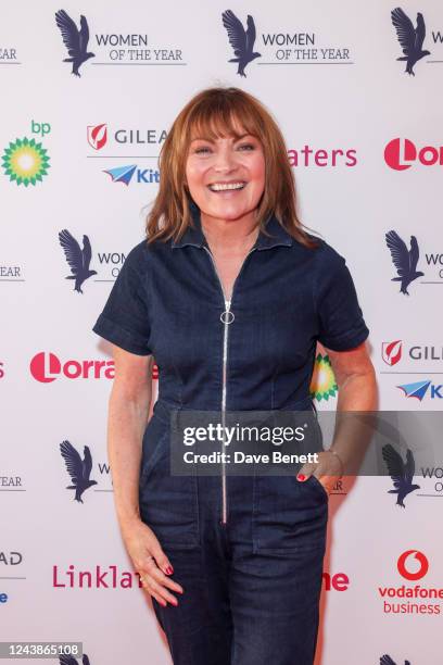 Lorraine Kelly attends the Women of the Year Lunch & Awards at Royal Lancaster Hotel on October 10, 2022 in London, England. The awards recognise and...