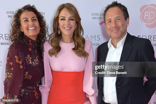 Sam Jacobs, Elizabeth Hurley and Founder and Chairman of Future Dreams Spencer Leslie attend the Future Dreams Anniversary Ladies Lunch hosted by...