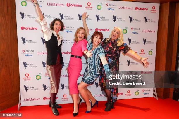 Thomasina Miers, Sian Williams, Kathy Lette and Vanessa Feltz attend the Women of the Year Lunch & Awards at Royal Lancaster Hotel on October 10,...