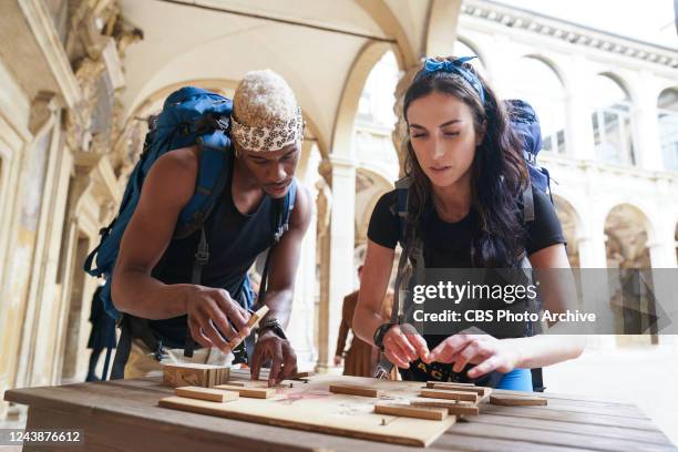 Its All in the Details Teams start a Megaleg in Bologna, Italy, where they must cart an 88-pound wheel of parmigiano cheese and build a Ducati...