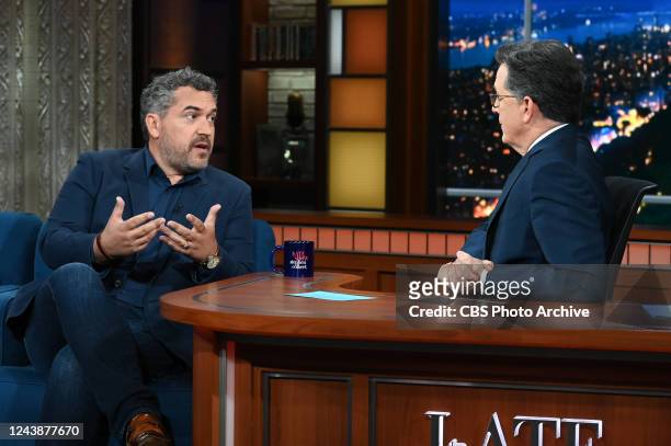 The Late Show with Stephen Colbert and guest Cody Keenan during Wednesdays October 5, 2022 show.