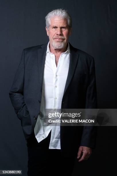 Actor Ron Perlman poses during a photo session on the opening night of The American French Film Festival at the Directors Guild of America in West...
