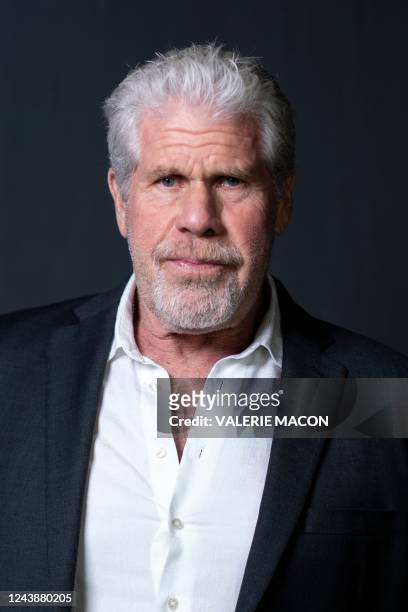 Actor Ron Perlman poses during a photo session on the opening night of The American French Film Festival at the Directors Guild of America in West...
