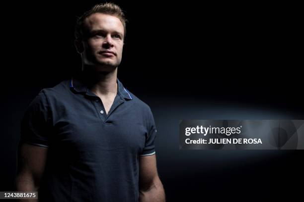 French skier Alexis Pinturault poses during a photo session in Paris on October 11, 2022.