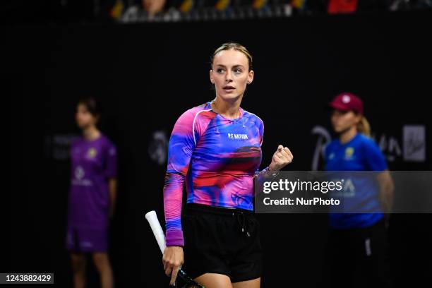 Ana Bogdan during Transylvania Open, Day 3, Qualifying round, BT Arena, 10 October 2022, Cluj-Napoca, Romania