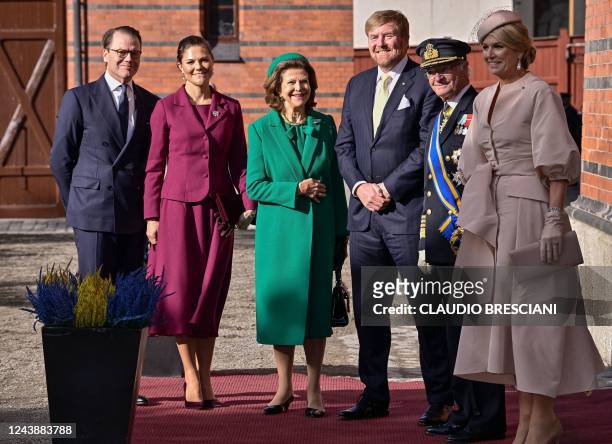 Prince Daniel, Crown Princess Victoria, Queen Silvia and King Carl Gustaf of Sweden together with King Willem-Alexander of the Netherlands and Queen...