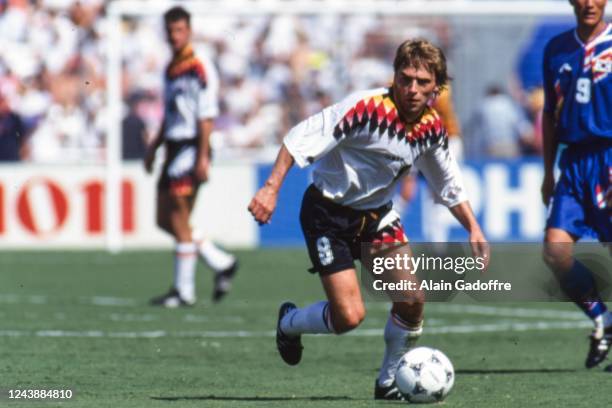 Thomas Hassler of Germany during the FIFA World Cup match between Germany and South Korea, at Cotton Bowl, Dallas, United States on June 27, 1994