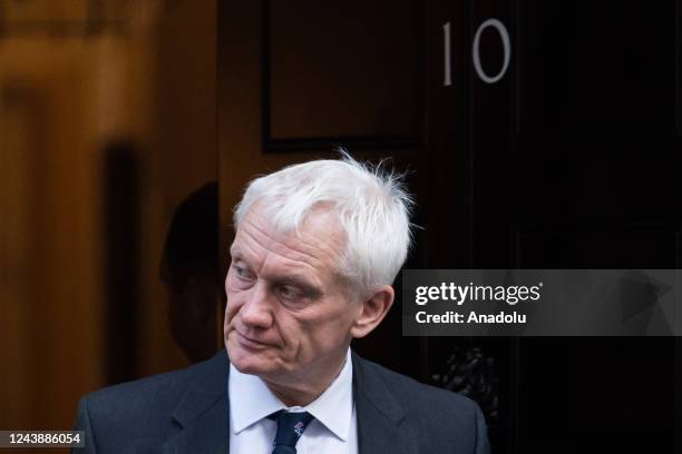 Minister of State Graham Stuart leaves 10 Downing Street after attending weekly cabinet meeting chaired by Prime Minister Liz Truss in London, United...