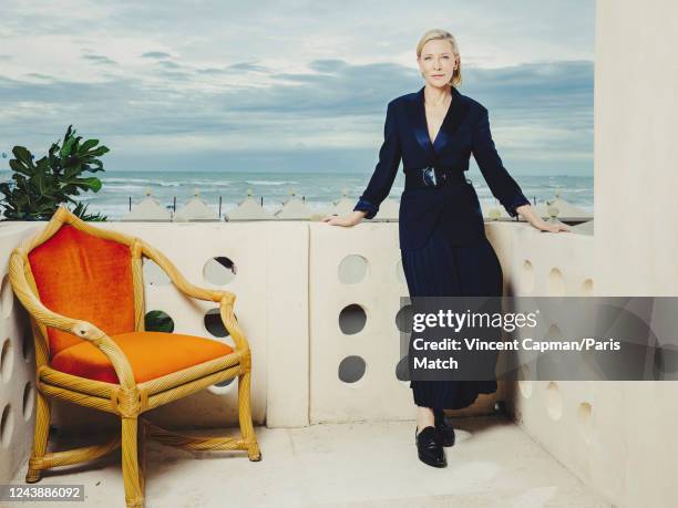 Actor Cate Blanchett is photographed for Paris Match during the 79th Venice Film Festival on September 1, 2022 in Venice, Italy.