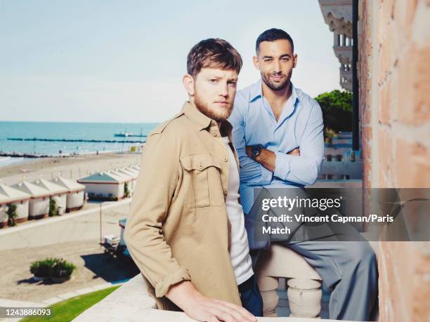 Actors Anthony Bajon and Dali Benssalah are photographed for Paris Match during the 79th Venice Film Festival on September 2, 2022 in Venice, Italy.