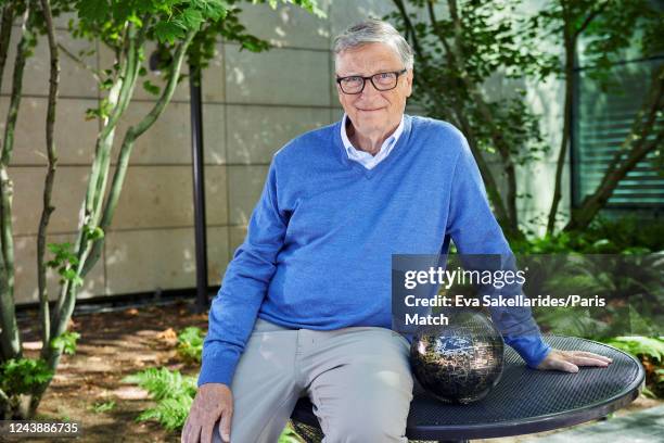 Business magnate, software developer, investor, author, and philanthropist Bill Gates is photographed outside the Bill & Melinda Gates Foundation...