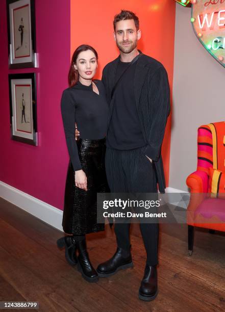 In this image released on October 11th, Poppy Corby-Tuech and Oliver Jackson-Cohen attend a special screening of "The Whale", at The Ham Yard Hotel...