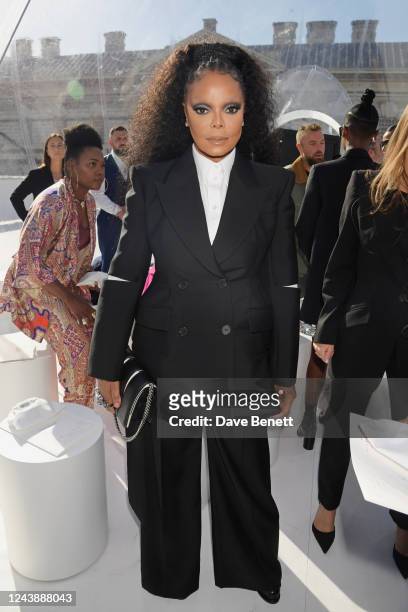 Janet Jackson attends the Alexander McQueen SS23 Womenswear show at the Old Royal Naval College on October 11, 2022 in Greenwich, England.
