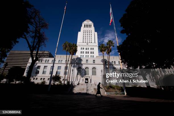 Los Angeles, CA A view of Los Angeles City Hall Monday, Oct. 10, 2022.