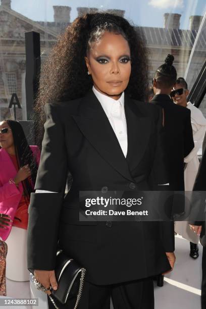 Janet Jackson attends the Alexander McQueen SS23 Womenswear show at the Old Royal Naval College on October 11, 2022 in Greenwich, England.