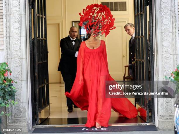 Christopher Jackson and Nicole Ari Parker are seen on the set of "And Just Like That..." on October 11, 2022 in New York City.