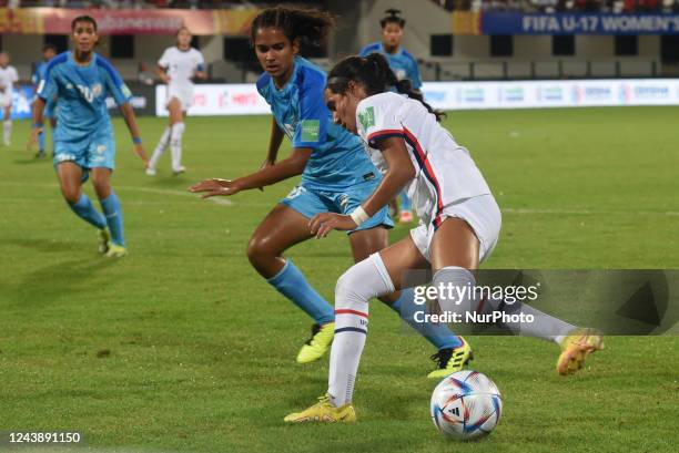 Women World Cup 2022 India and USA at the Kalinga Stadium at Bhubaneswar,India on Oct. 11,2022.