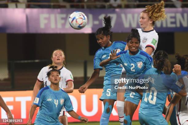 Women World Cup 2022 India and USA at the Kalinga Stadium at Bhubaneswar,India on Oct. 11,2022.