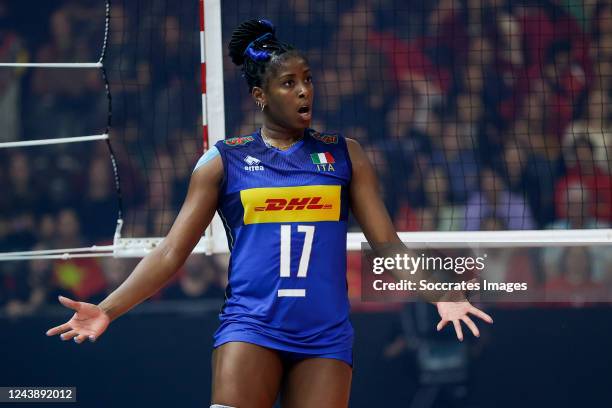 Miryam Fatime Sylla of Italy during the match between Italy v China at the Omnisport on October 11, 2022 in Apeldoorn