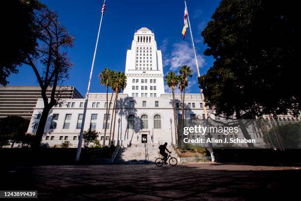 Los Angeles, CA A view of Los Angeles City Hall Monday, Oct. 10, 2022.