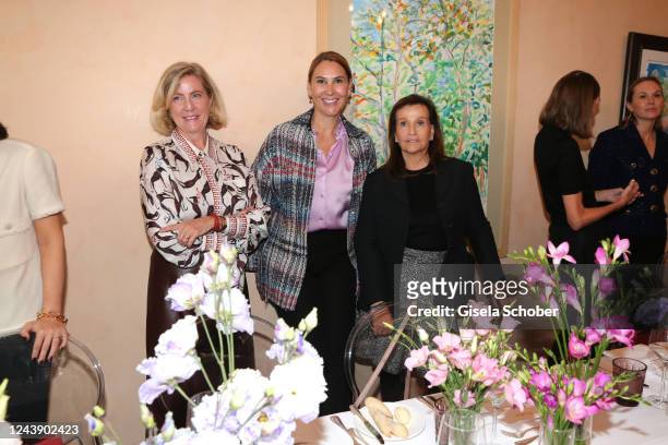 Daniela Doelling, Sunny Randlkofer and Karin Holler during the Pomellato ladies lunch on October 11, 2022 in Munich, Germany.