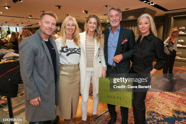 Ronan Keating, Jenny Halpern Prince, Storm Keating, Tim Jefferies and Tamara Beckwith attend The Lady Garden Foundation Gucci Breakfast 2022 at Gucci...