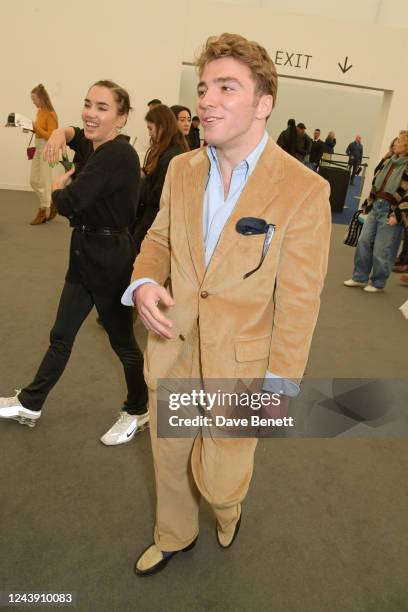 Isamaya Ffrench and Rocco Ritchie attend the Frieze Art Fair 2022 VIP Preview in Regent's Park on October 12, 2022 in London, England.