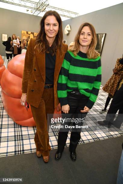 Fran Hickman and Caroline Lever attend the Frieze Art Fair 2022 VIP Preview in Regent's Park on October 12, 2022 in London, England.