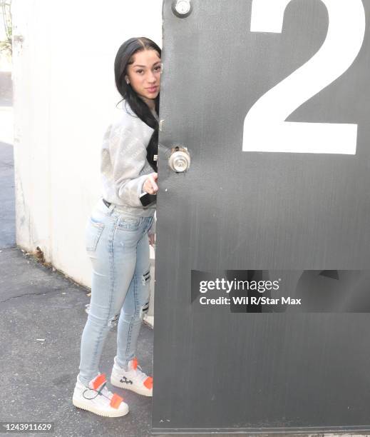 Bhad Bhabie is seen on October 11, 2022 in Los Angeles, California.