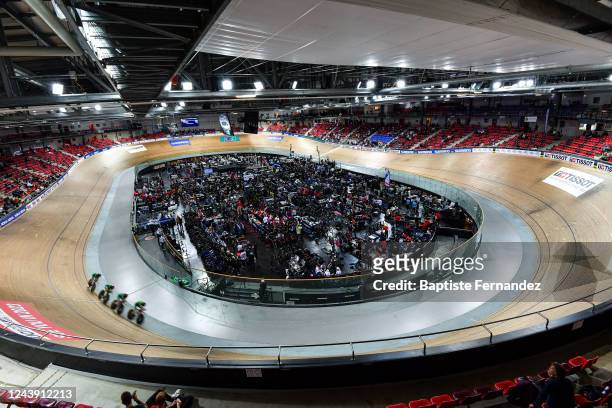 General view of National Velodrome during the Day 1 of 112th Track Cycling World Championships on October 12, 2022 in Saint-Quentin-en-Yvelines,...
