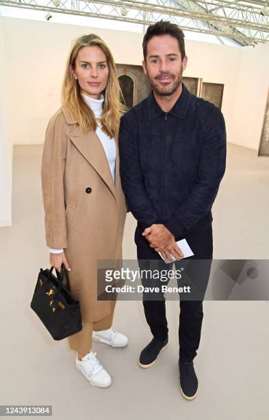 Frida Redknapp and Jamie Redknapp attend the Frieze Art Fair 2022 VIP Preview in Regent's Park on October 12, 2022 in London, England.