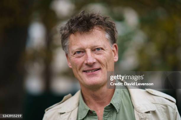 Benedict Allen, explorer and writer, poses for photos at the Cheltenham Literature Festival on October 12, 2022 in Cheltenham, England.