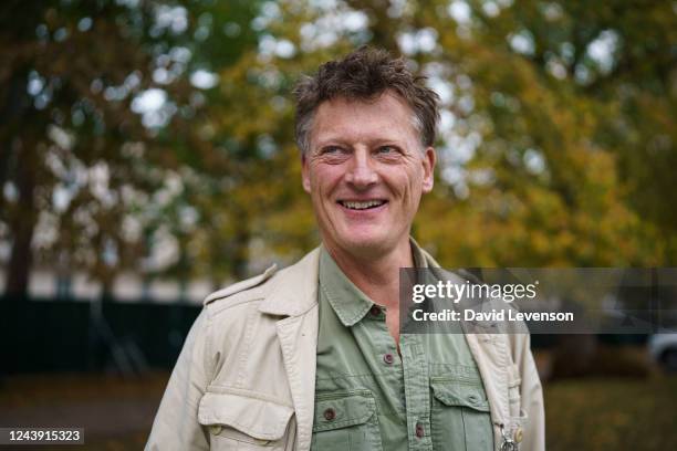 Benedict Allen, explorer and writer, poses for photos at the Cheltenham Literature Festival on October 12, 2022 in Cheltenham, England.