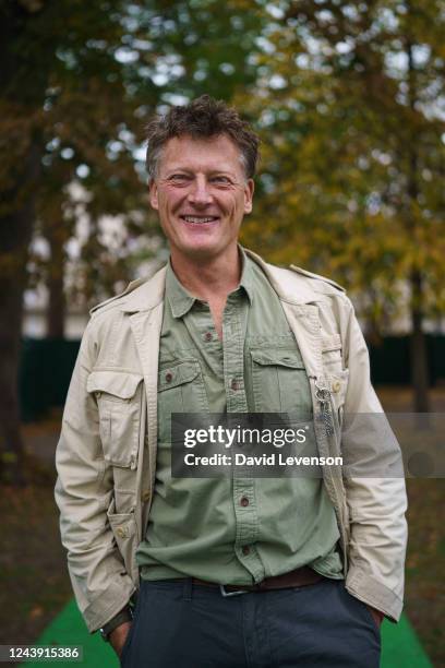 Benedict Allen, explorer and writer, poses for photos at the Cheltenham Literature Festival on October 12, 2022 in Cheltenham, England.