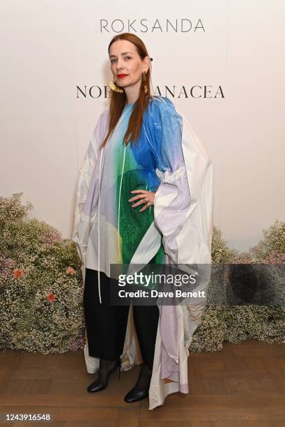 Designer Roksanda Ilincic attends the Roksanda x Noble Panacea dinner at The Connaught Hotel on October 12, 2022 in London, England.