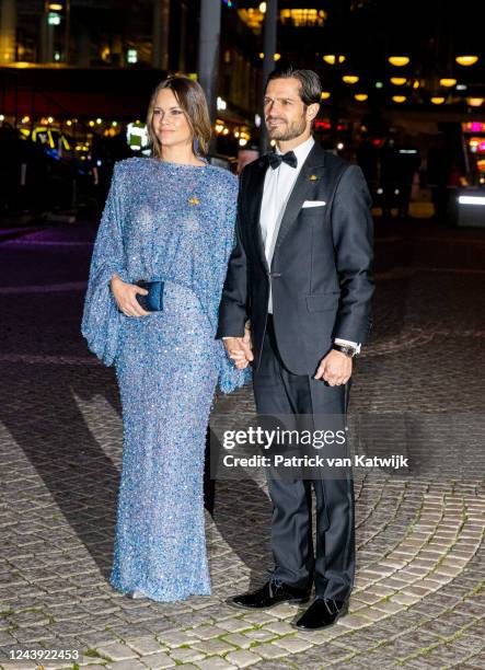 Princess Sofia of Sweden and Prince Carl Philip of Sweden attend a concert that The Netherlands offers to the Swedish Royal Family at Konserthuset at...