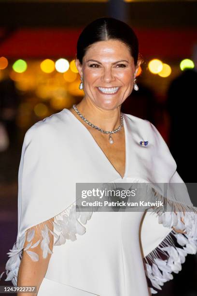 Crown Princess Victoria of Sweden attends a concert that The Netherlands offers to the Swedish Royal Family at Konserthuset at Day 2 of the Dutch...