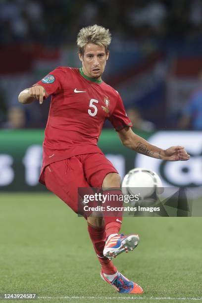 Fabio Coentrao of Portugal during the EURO match between Portugal v Holland on June 17, 2012