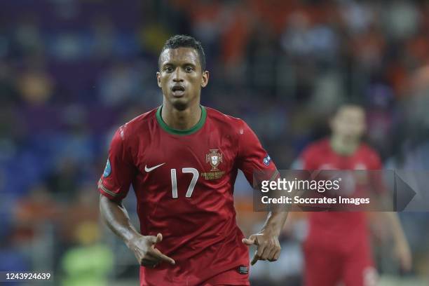 Nani of Portugal during the EURO match between Portugal v Holland on June 17, 2012