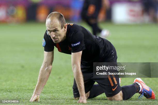 Arjen Robben of Holland disappointed during the EURO match between Portugal v Holland on June 17, 2012