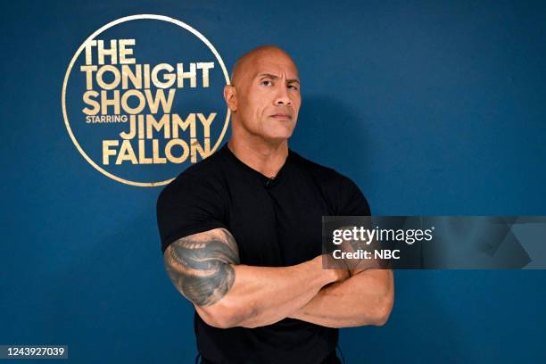 Episode 1729 -- Pictured: Actor Dwayne Johnson poses backstage on Wednesday, October 12, 2022 --