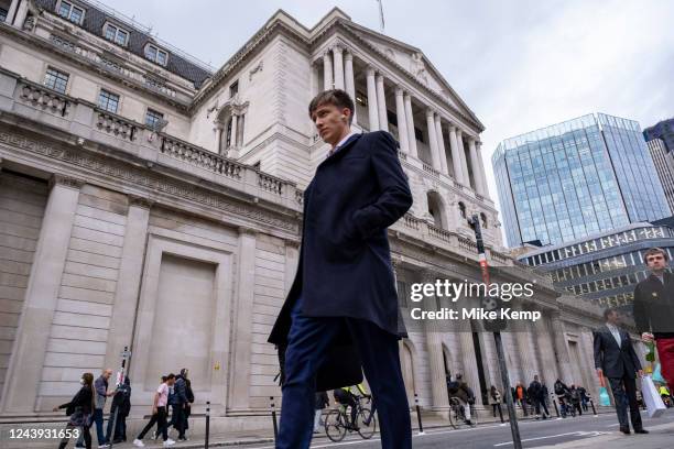 Bank of England in the City of London on 12th October 2022 in London, United Kingdom. Turmoil in financial markets has increased UK mortgage rates...