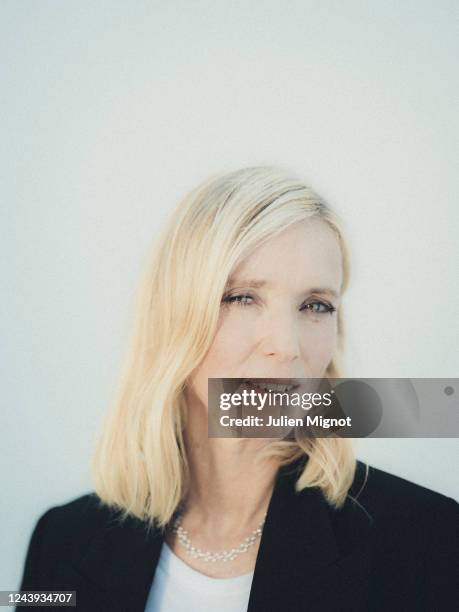 Actress Lea Drucker poses for a portrait poses for a portrait on the 75th Cannes Film Festival on May 26, 2022 in Cannes, France.