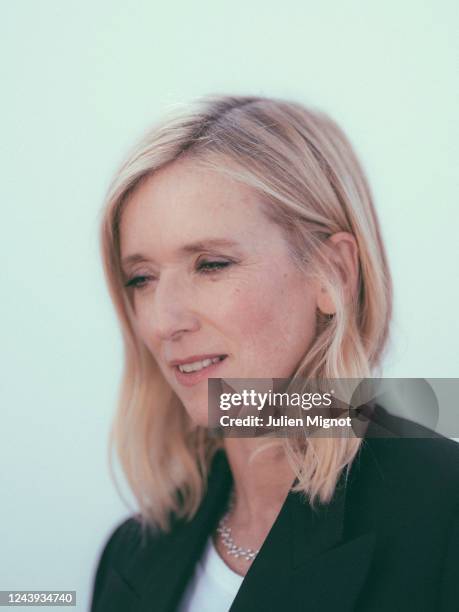 Actress Lea Drucker poses for a portrait poses for a portrait on the 75th Cannes Film Festival on May 26, 2022 in Cannes, France.