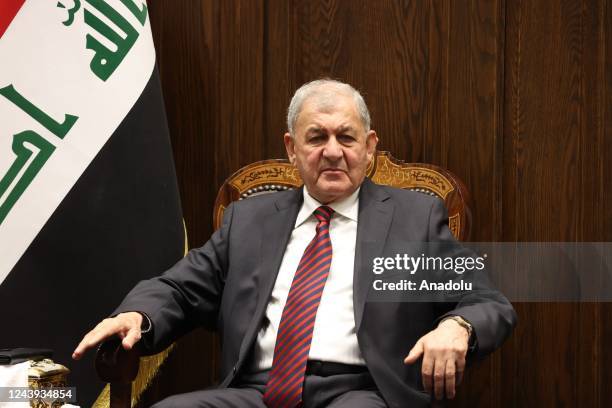 Iraqi Presidential candidate Abdullatif Jamal Rashid attends the parliamentâs session on electing the president in Baghdad, Iraq on October 13, 2022.