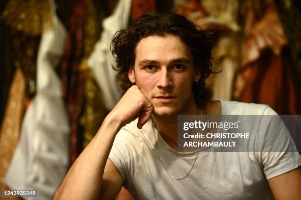 French star dancer Hugo Marchand poses during a photo session at the Opera Garnier in Paris on October 13, 2022.