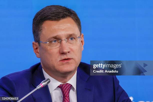 Russian Deputy Prime Minister Alexander Novak attends a session within the Russian Energy Week in Moscow, Russia on October 13, 2022.