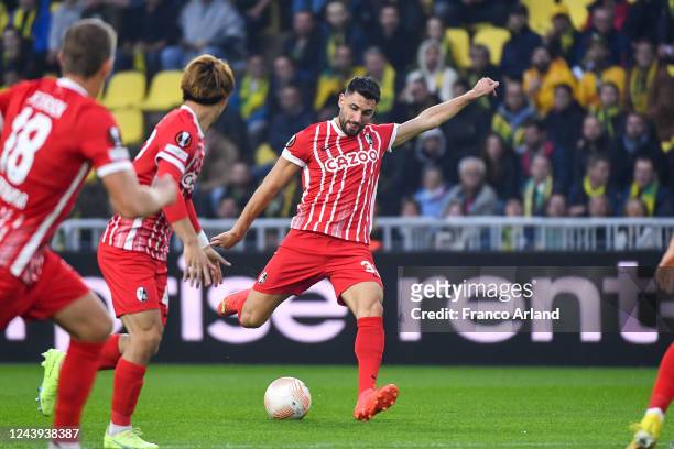 Vicenzo GRIFO of Freiburg during the UEFA Europa League match between Nantes and Fribourg at Stade de la Beaujoire on October 13, 2022 in Nantes,...