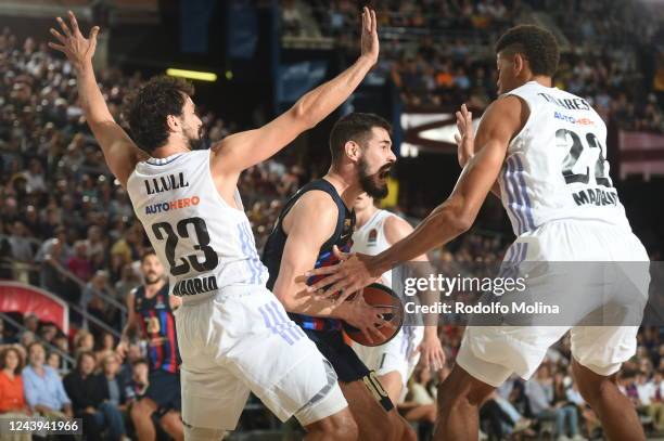 Nikola Kalinic, #10 of FC Barcelona in action during the 2022/2023 Turkish Airlines EuroLeague Regular Season Round 2 match between FC Barcelona and...