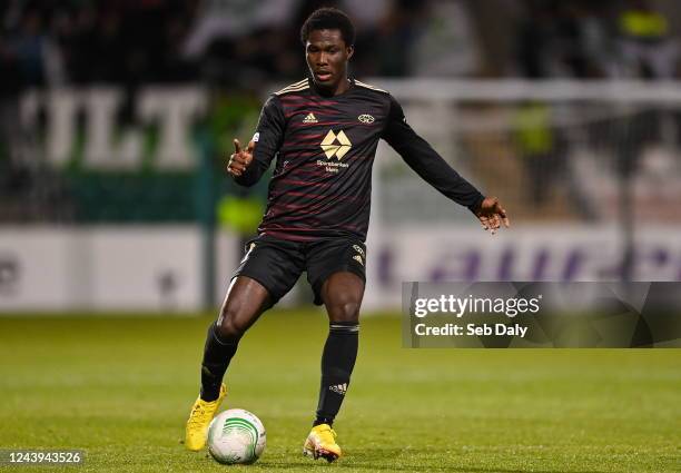 Dublin , Ireland - 13 October 2022; David Fofana of Molde during the UEFA Europa Conference League group F match between Shamrock Rovers and Molde at...